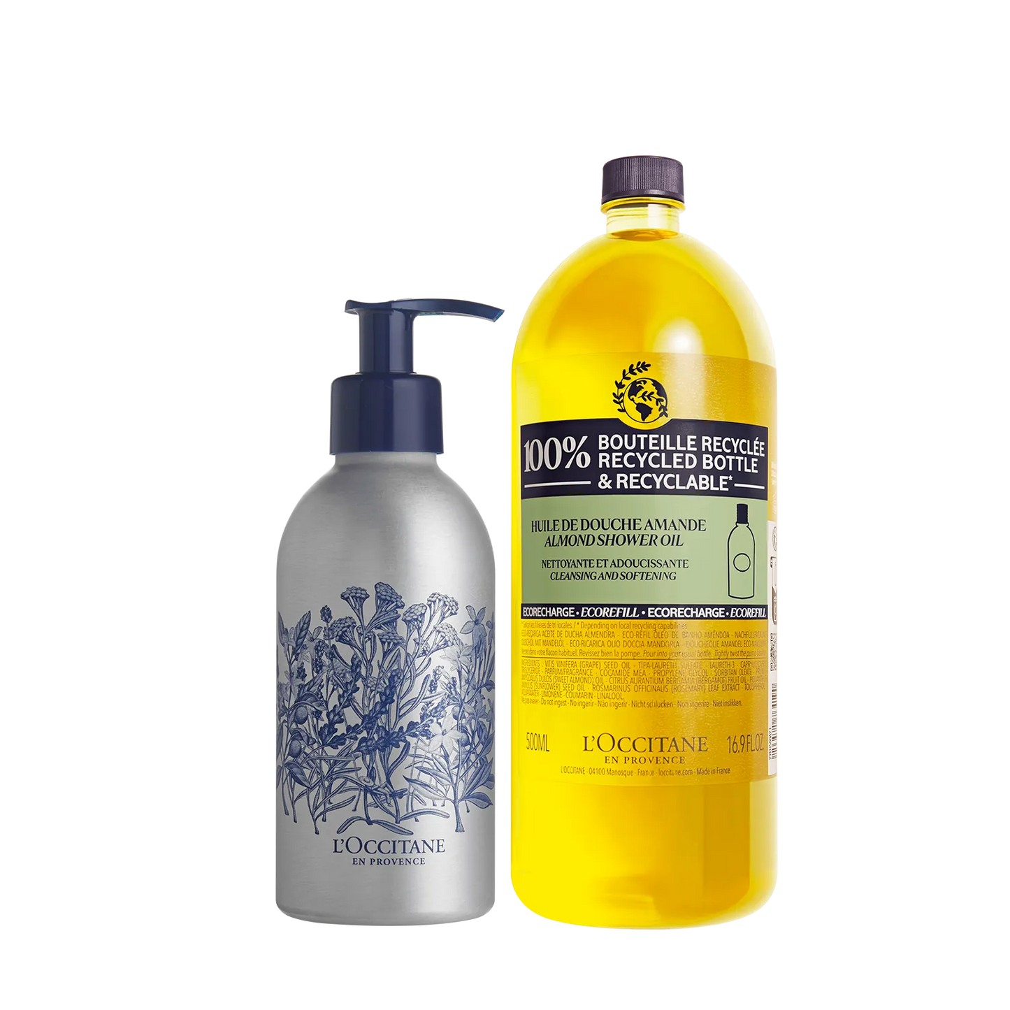 Dúo Recargable Aceite de Ducha Almendra 250ml