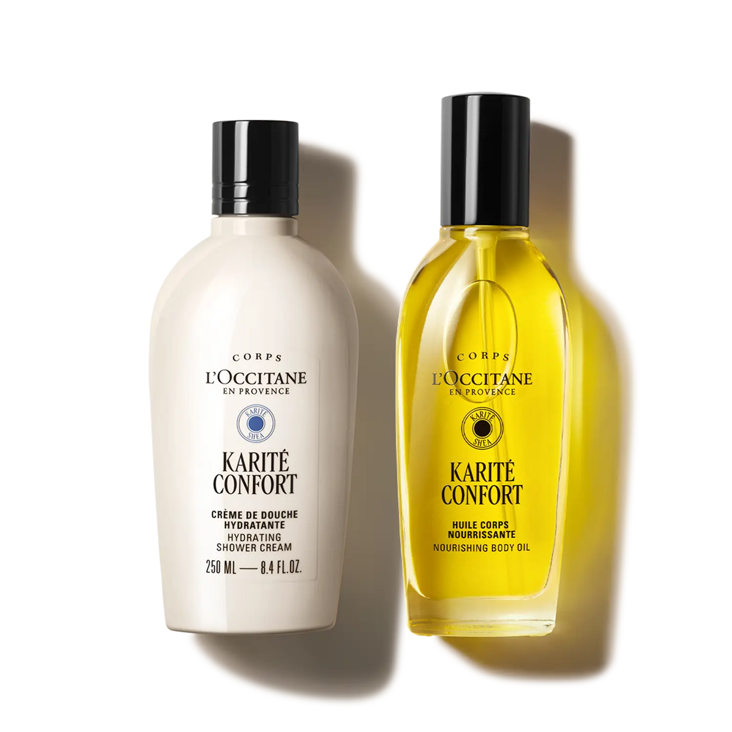 Dúo Crema de Ducha y Aceite Hidratante Karité Confort