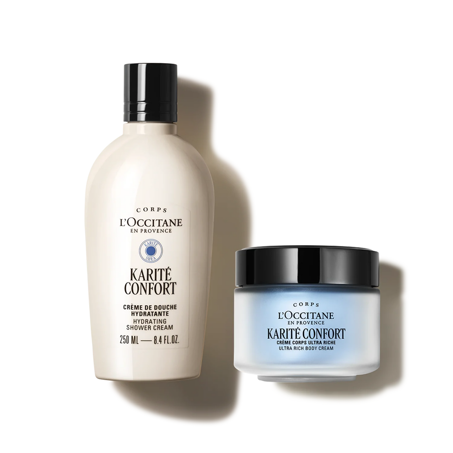 Dúo Crema de ducha y Crema corporal Karité Confort
