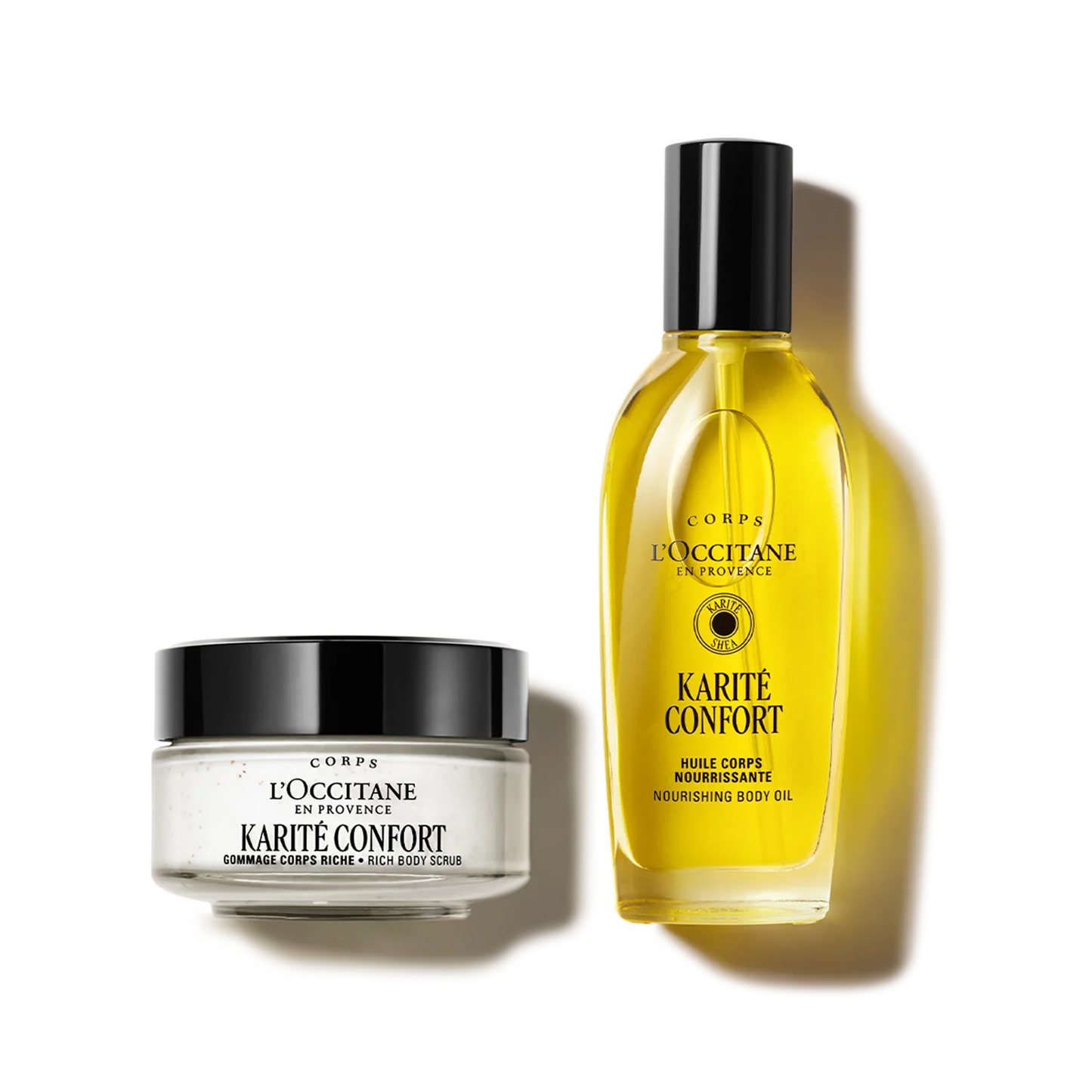 Dúo Exfoliante y Aceite Hidratante Karité Confort