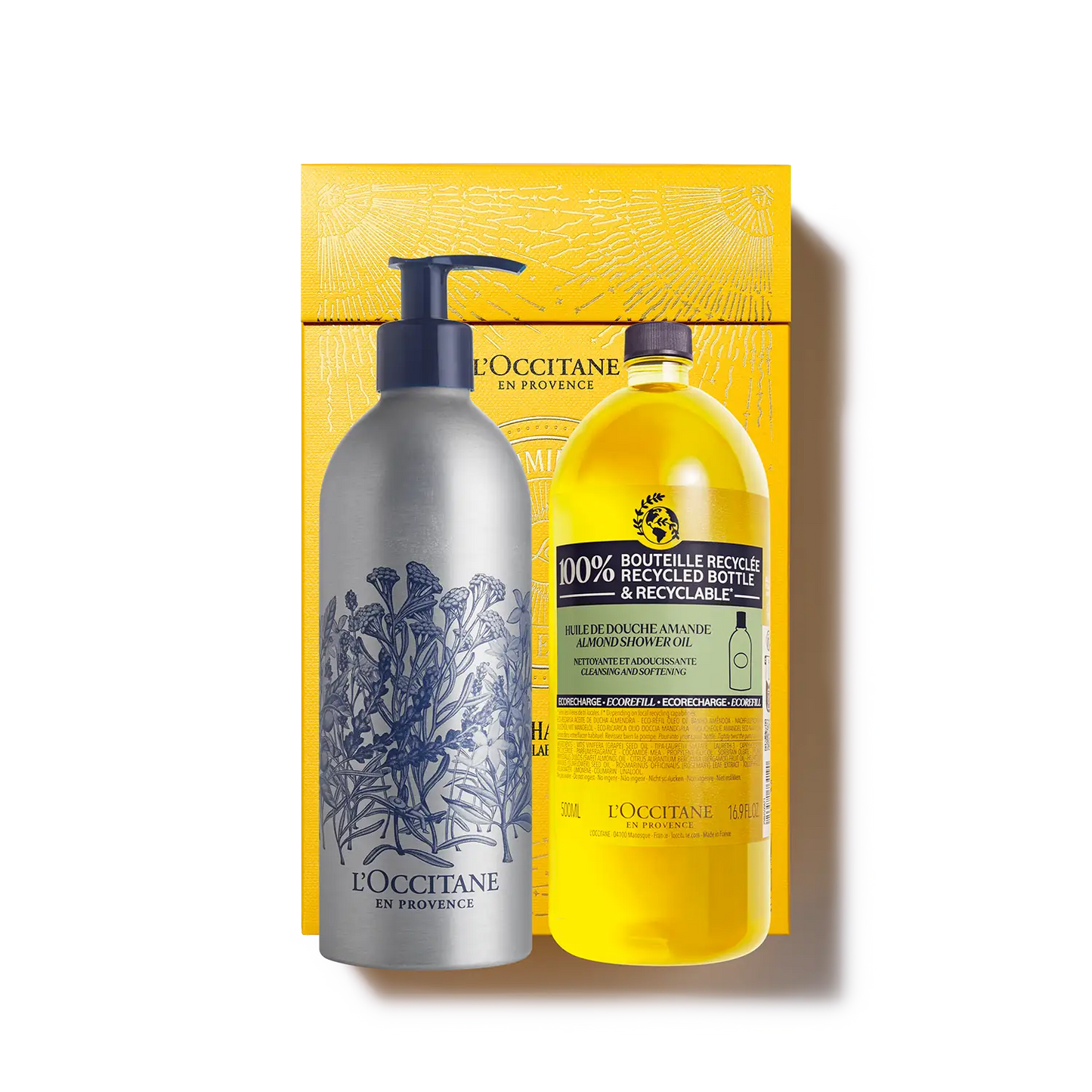 Dúo Recargable Aceite de Ducha Almendra