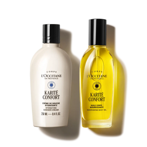 Dúo Crema de Ducha y Aceite Hidratante Karité Confort