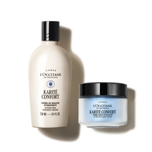 Dúo Crema de ducha y Crema corporal Karité Confort