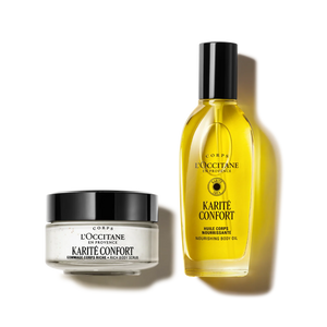 Dúo Exfoliante y Aceite Hidratante Karité Confort