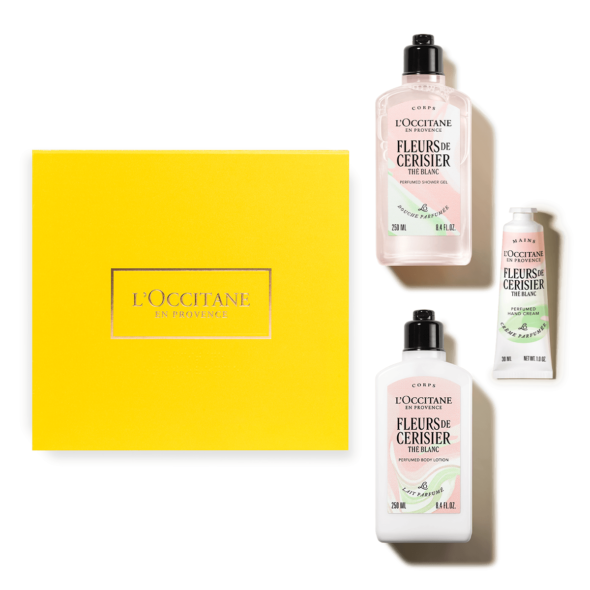 Trío corporal Fleurs de Cerisier Thé Blanc